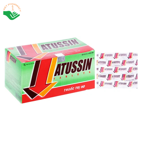 Thuốc Atussin United hỗ trợ giảm các triệu chứng ho (25 vỉ x 4 viên)